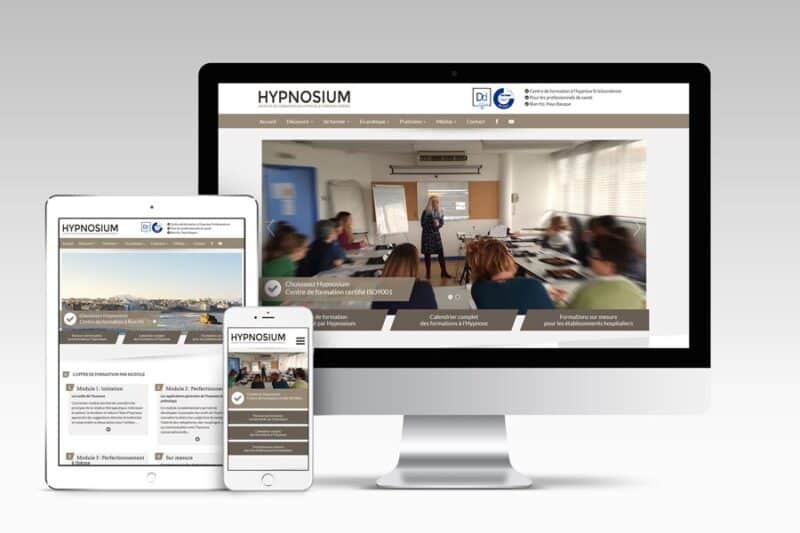 REZO 21 agence web de création de sites Internet sur mesure a pyas basque réalise le nouveau site Internet Hypnosium Biarritz
