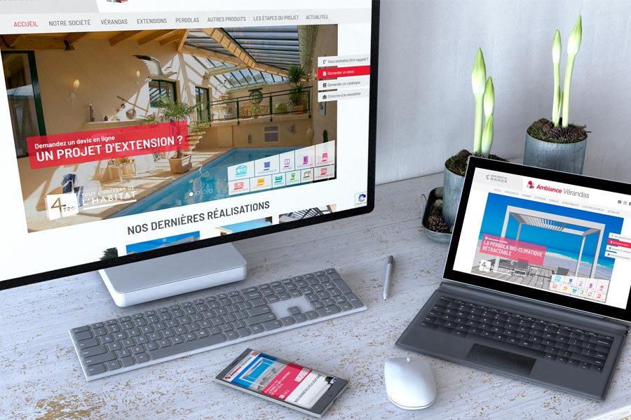 Ambiance Vérandas lance son nouveau site Internet avec l&rsquo;agence web REZO 21