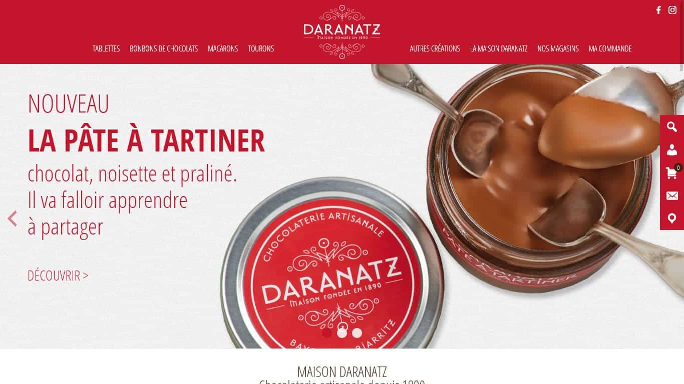 Création du site Internet WordPress sur mesure WooCommerce chocolatier Bayonne Biarritz 1