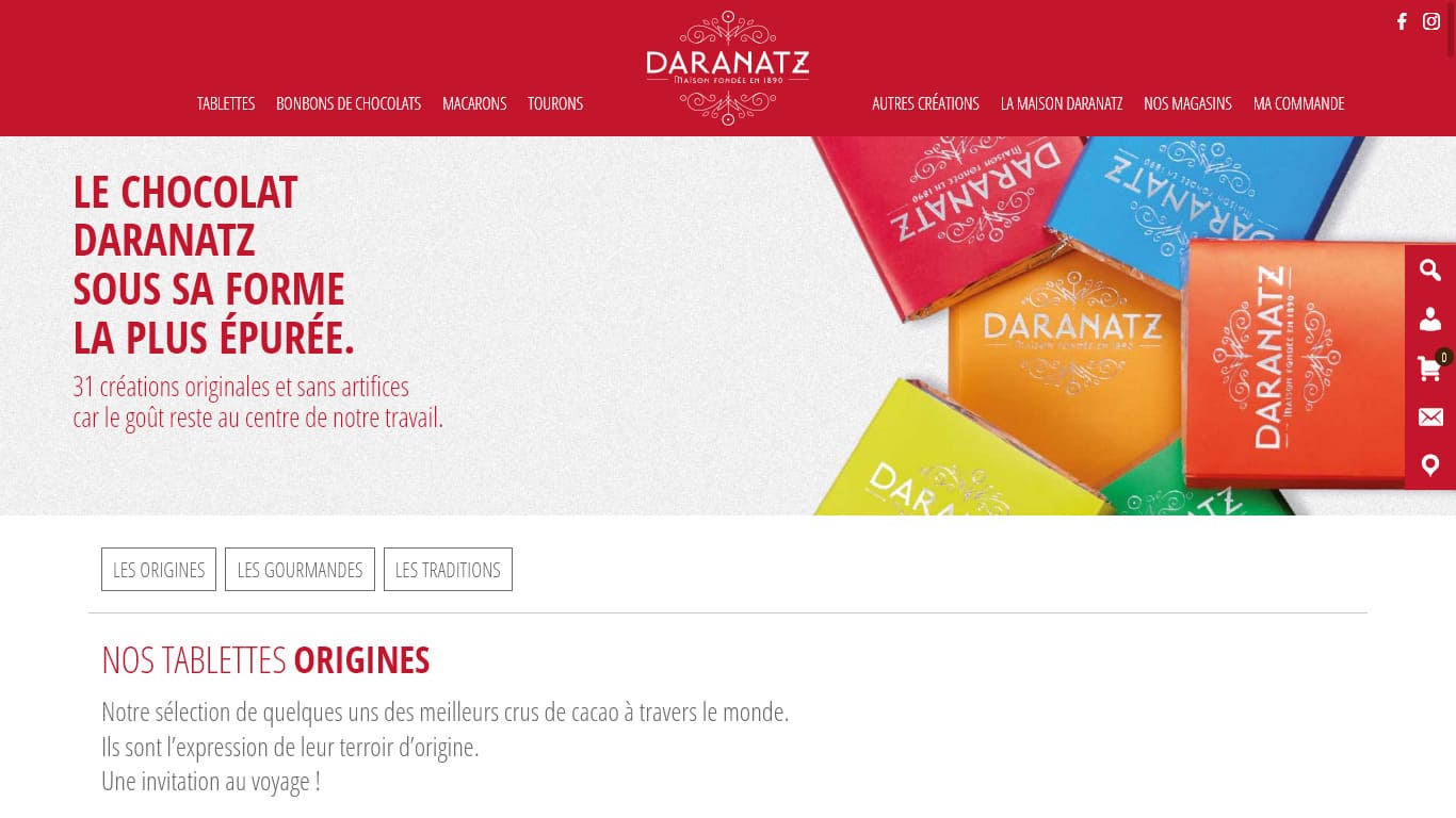 Création du site Internet WordPress sur mesure WooCommerce chocolatier Bayonne Biarritz 3