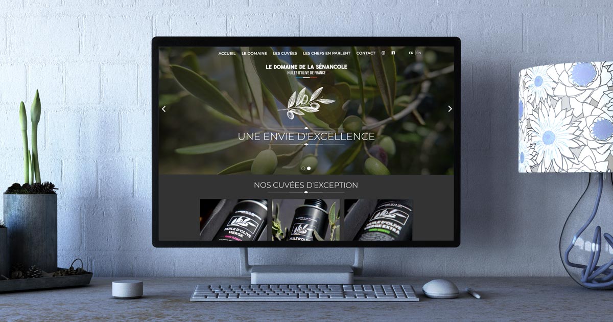 REZO 21 conçoit le site web du Domaine de la Sénancole