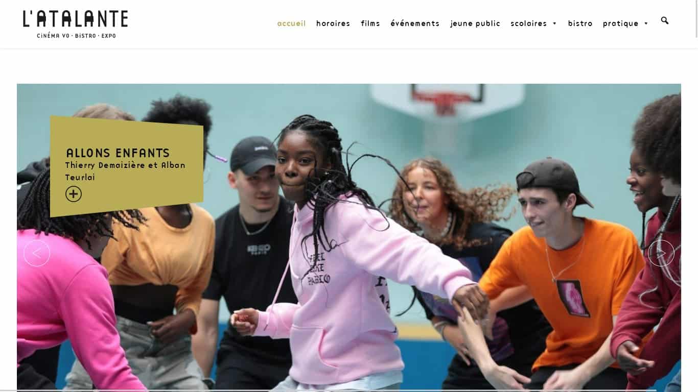 Création du site Internet WordPress sur mesure cinema atalante Bayonne 1
