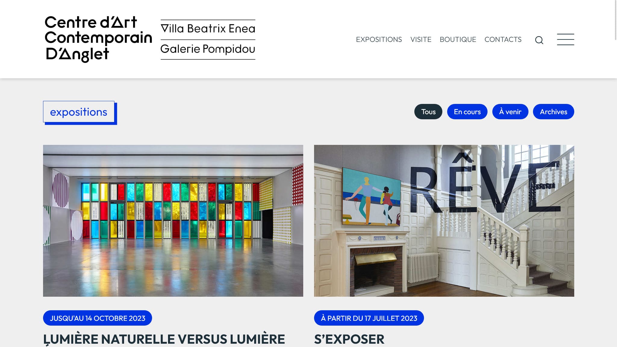 Création du site Internet WordPress sur mesure centre art contenporain Anglet 4