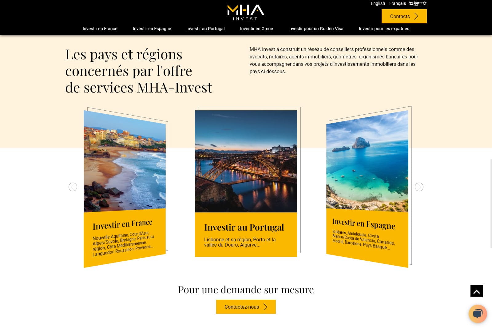 Création du site Internet WordPress sur mesure mha invest img 3