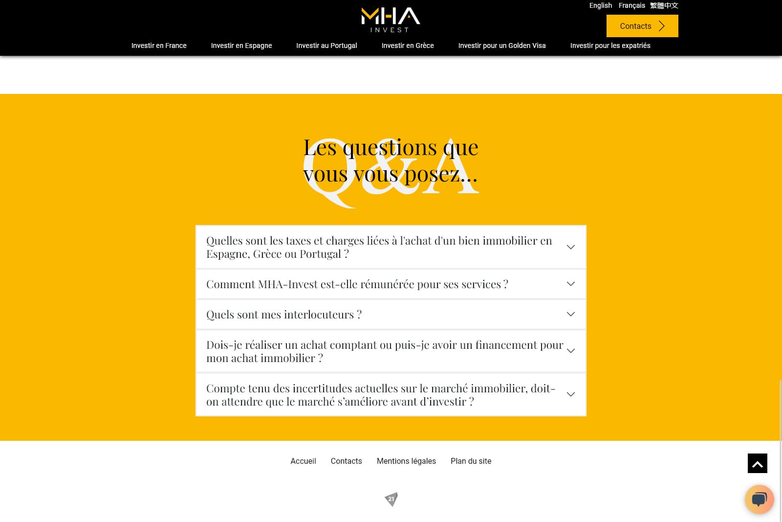 Création du site Internet WordPress sur mesure mha invest img 4
