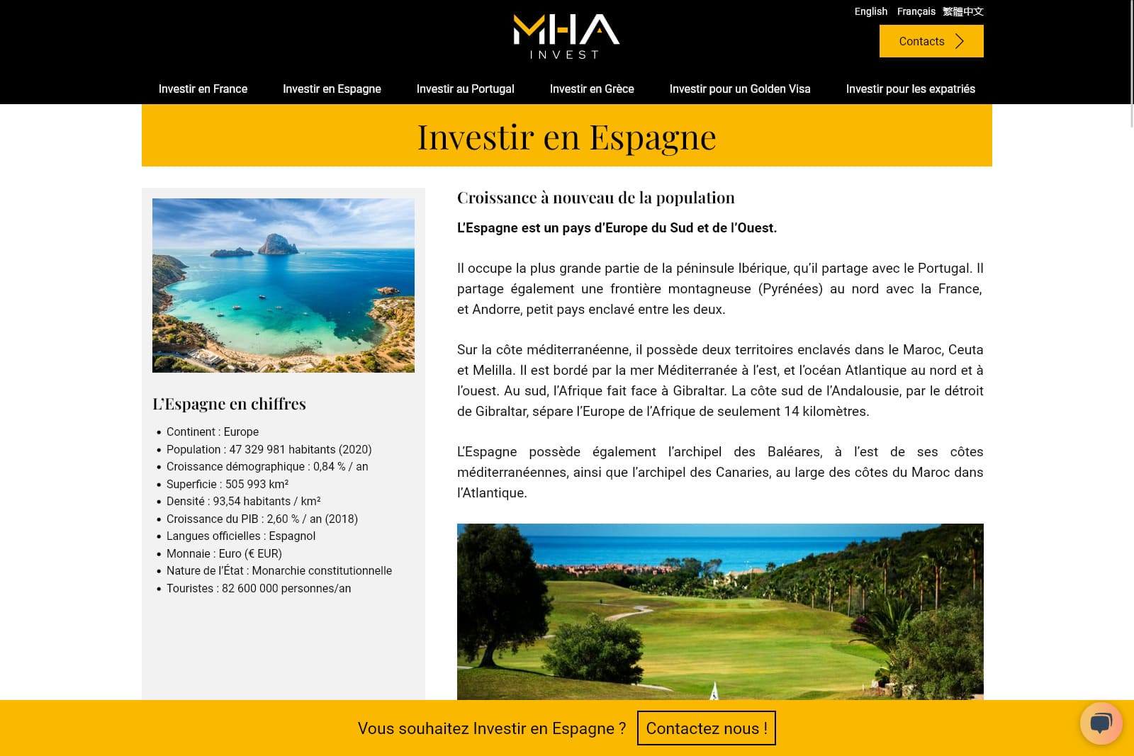 Création du site Internet WordPress sur mesure mha invest img 5
