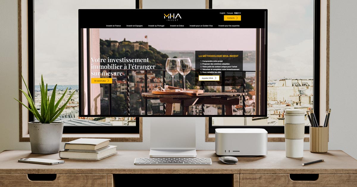 Création du site Internet WordPress sur mesure mha invest immobilier image prinicpale