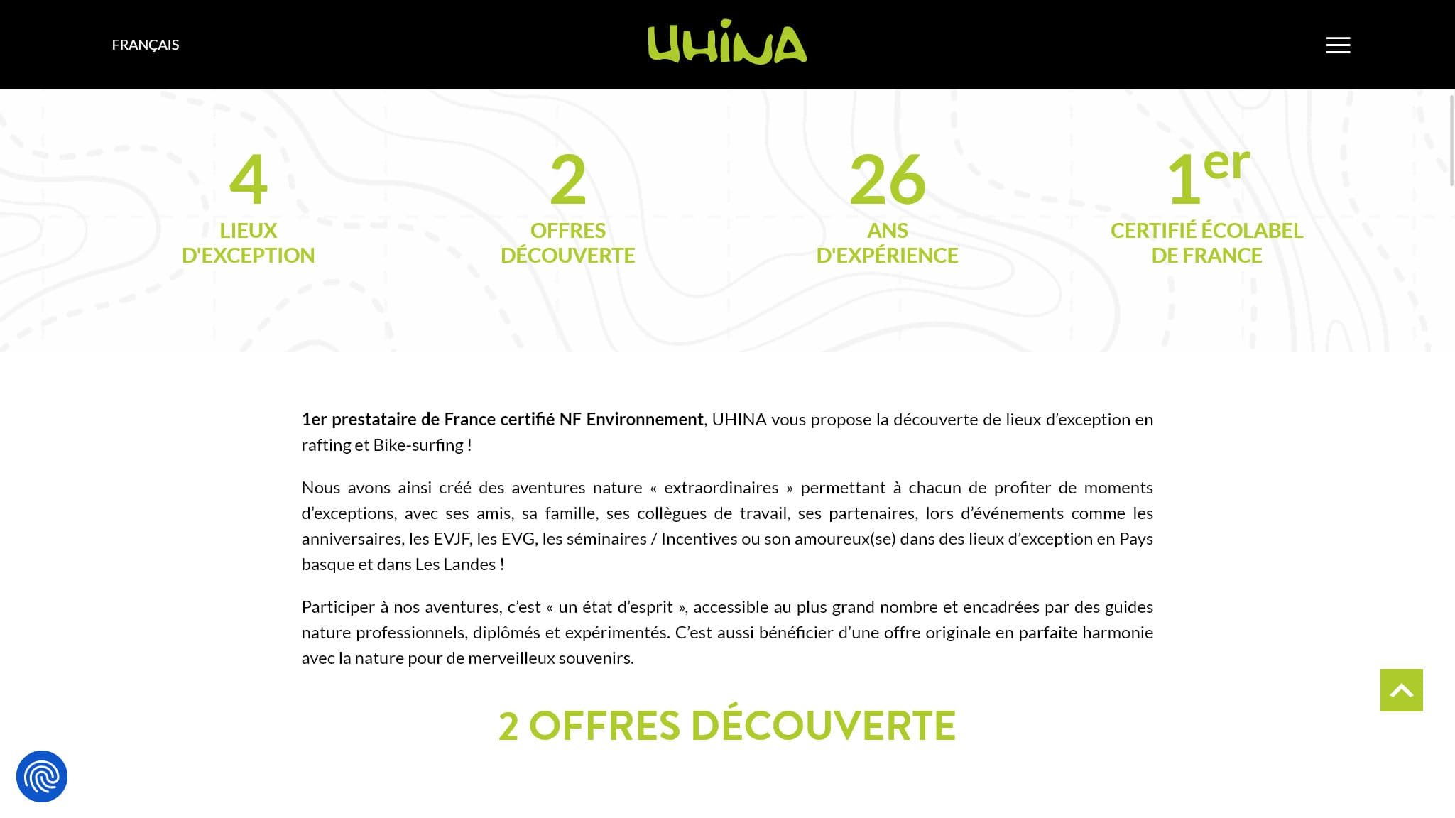 Création du site Internet WordPress sur mesure uhina Pays Basque 2