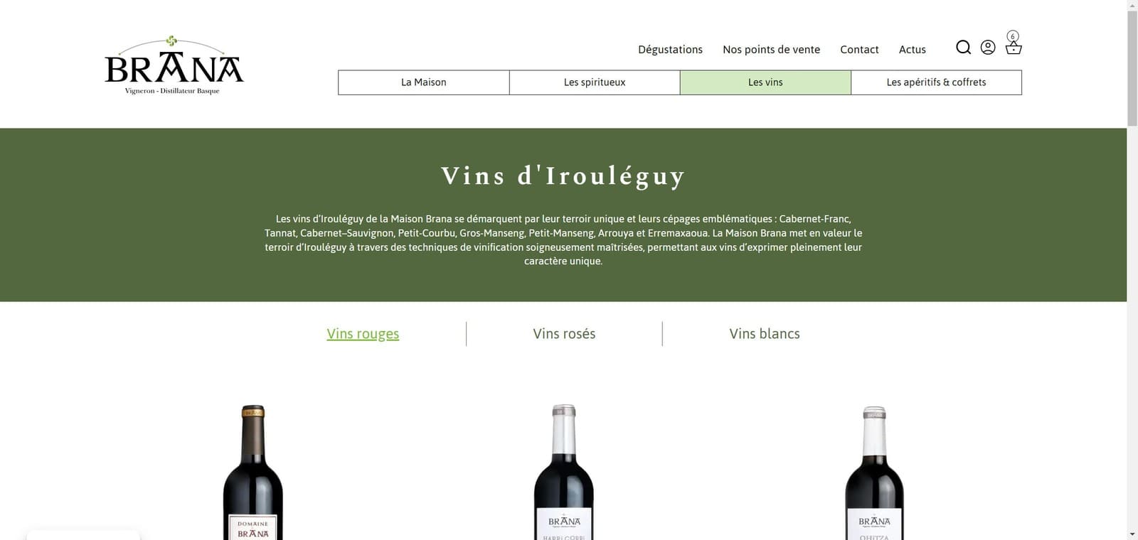 WooCommerce Vins et Spiritueux Brana Pays basque