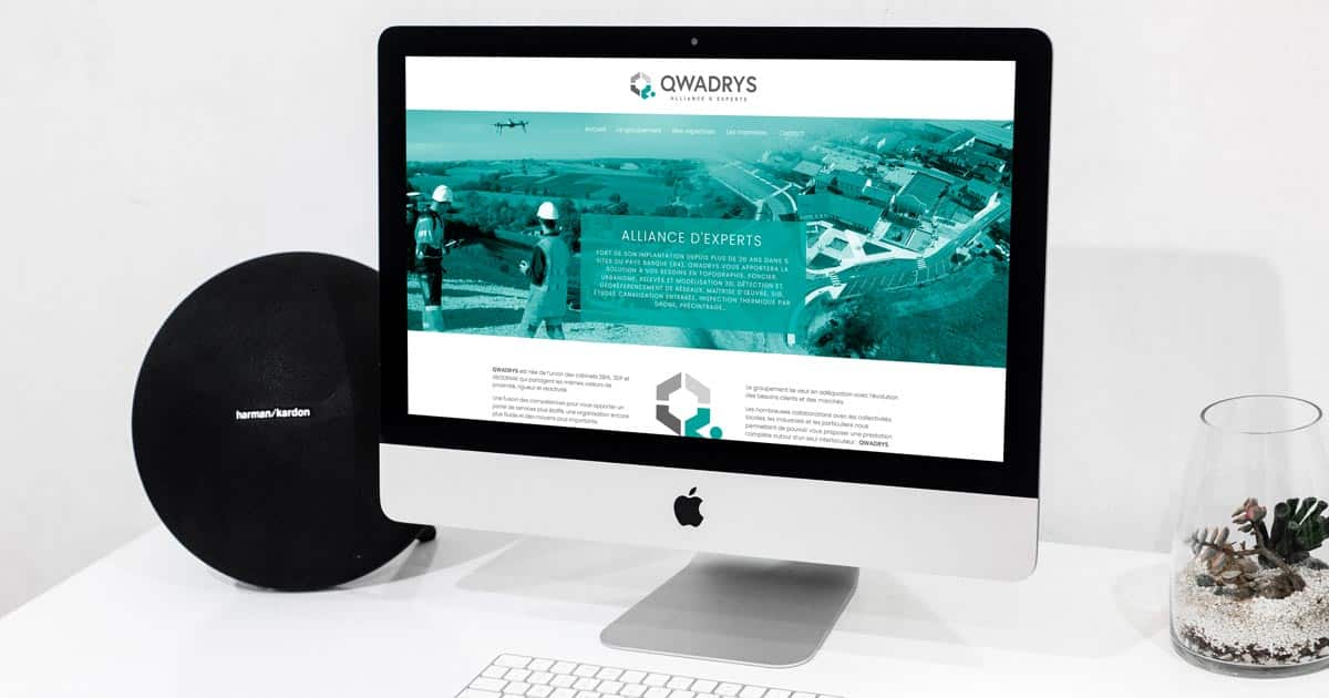 Site vitrine « One Page » pour le groupement Qwadrys