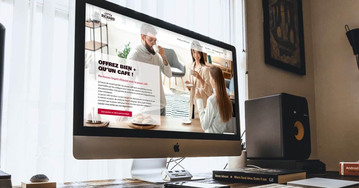 Cafés Richard, torréfacteur traditionnel, sélectionne REZO 21 et Premiere.Page pour développer son site web dédié aux entreprises