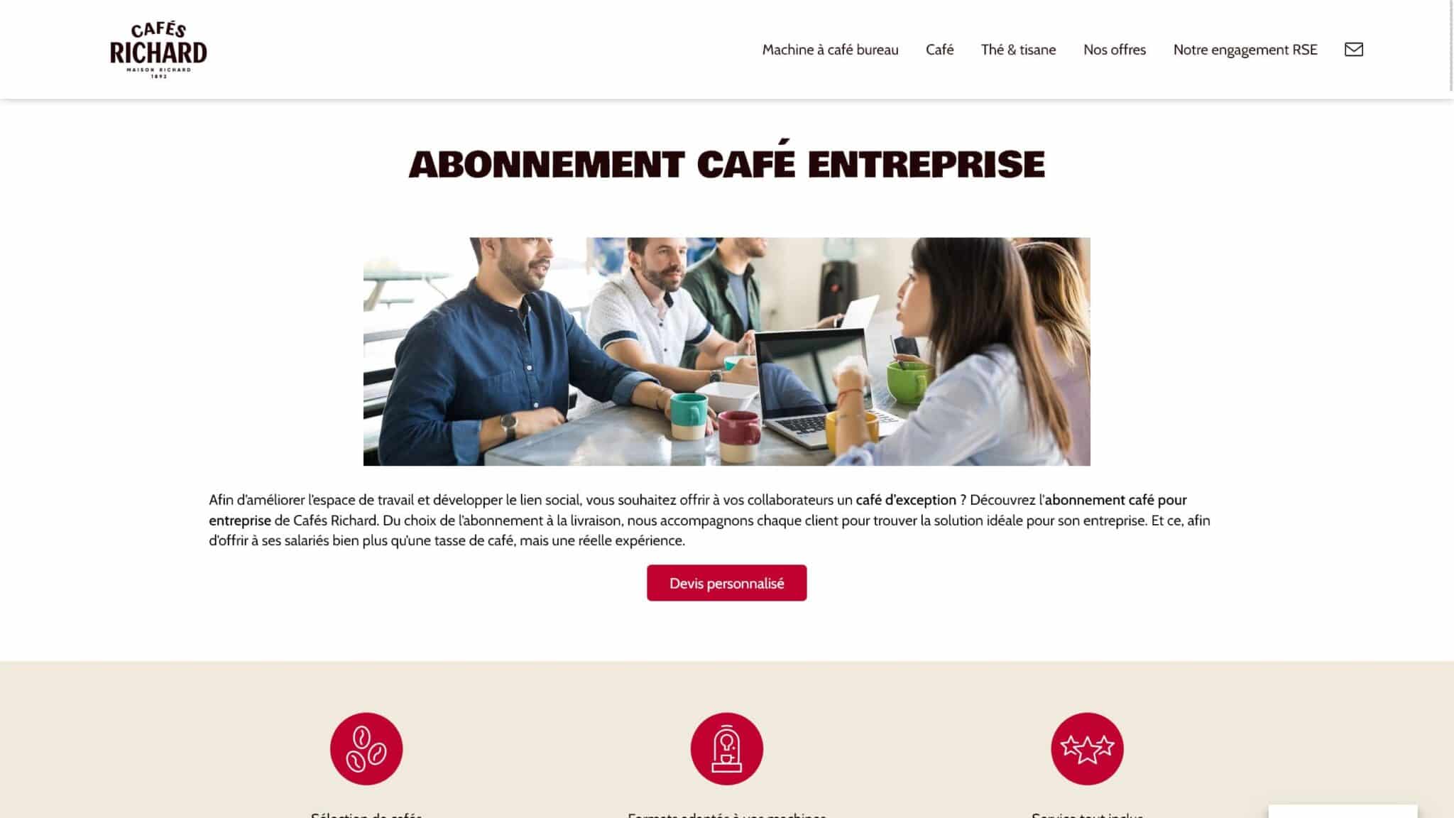 Cafés Richard site Wordpress