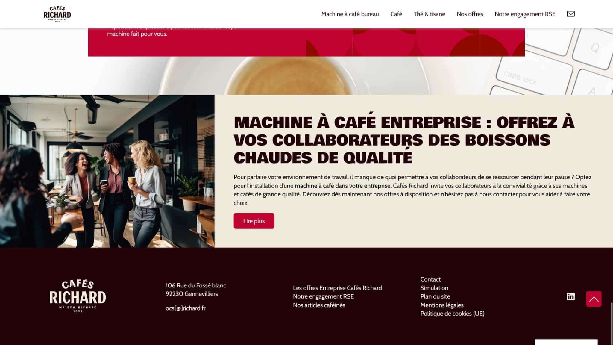 Cafés Richard site Wordpress