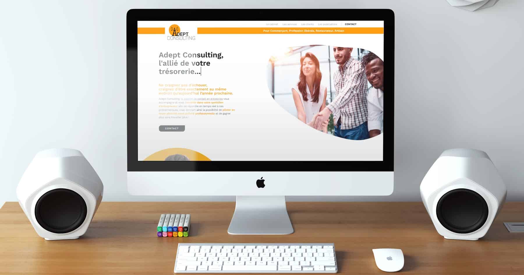 Site web WordPress à Biarritz pour le cabinet conseil Adept Consulting