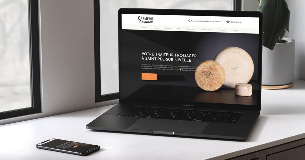 La crèmerie Laminak de Saint-Pée-sur-Nivelle confie la création de son site Internet à REZO 21