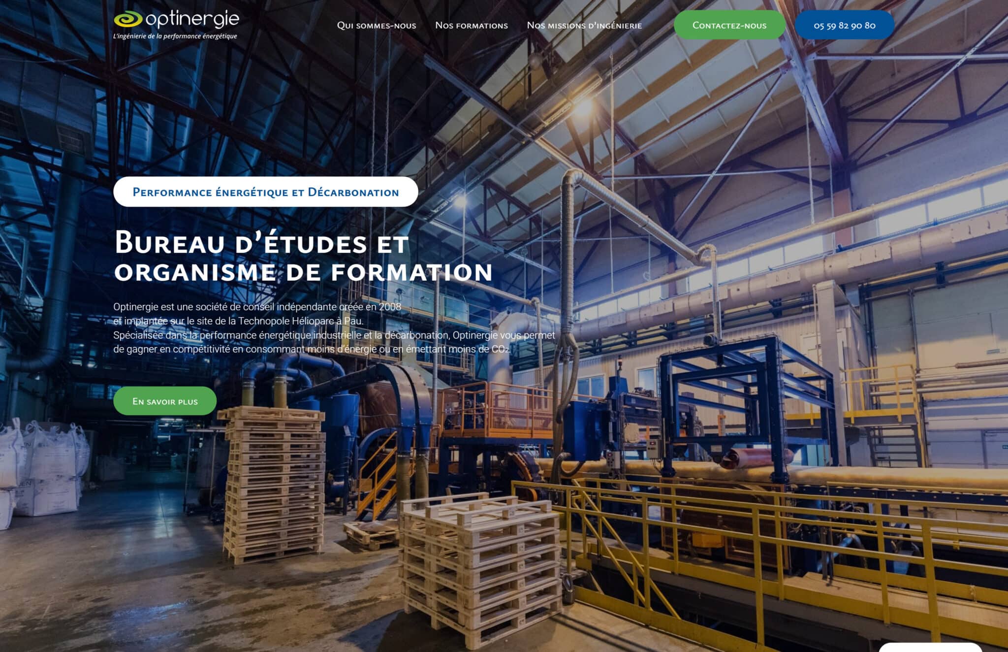 Site internet WordPress Optinergie bureau d'études